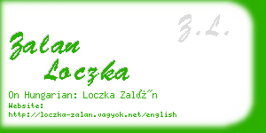 zalan loczka business card